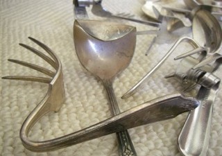 Bent silverware